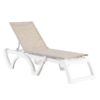 Bain de soleil JAMAICA BEACH Grosfillex Blanc Glacier / Straw