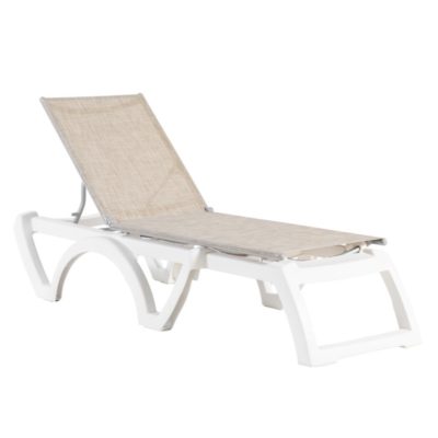 Bain de soleil JAMAICA BEACH Grosfillex Blanc / Straw