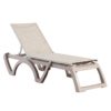 Bain de soleil JAMAICA BEACH Grosfillex Taupe / Straw