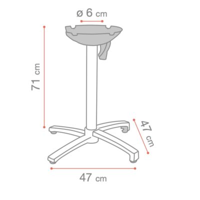 Pied rabattable X-ONE Grosfillex dimensions