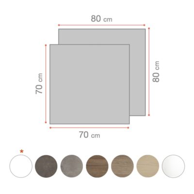 Plateaux COMPACT 70x70 & 80x80cm Grosfillex