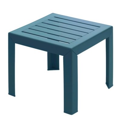 Table basse MIAMI Grosfillex 40x40cm Bleu Minéral