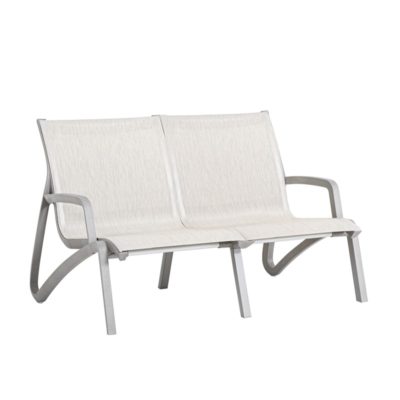 Canapé LOUNGE SUNSET Grosfillex Gris Platinium / Beige Chiné accoudoirs R4501289