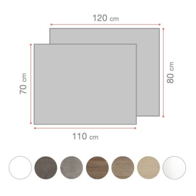 Plateaux COMPACT 110x70 & 120x80cm Grosfillex
