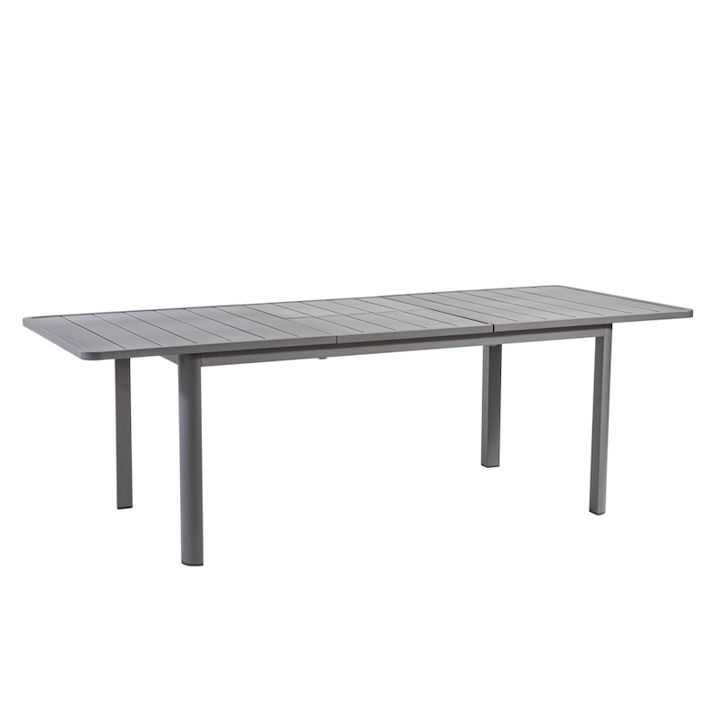 Table CANNES Grosfillex 173-233x100cm Anthracite rallongée