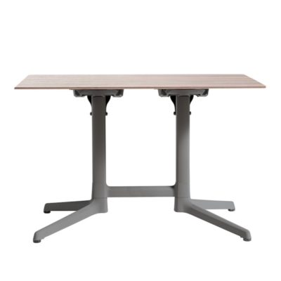 Table CANNES Grosfillex 110x69cm Anthracite / Walnut