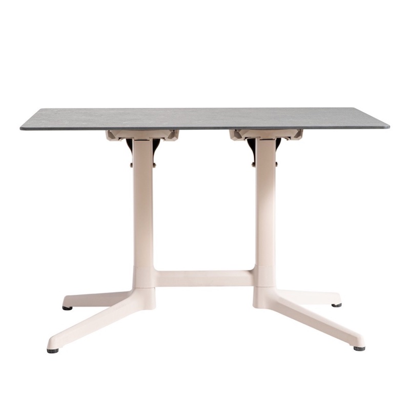 Table CANNES Grosfillex 120x79cm Havane / Gris Cryptic
