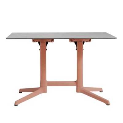 Table CANNES Grosfillex 120x79cm Terracotta / Gris Cryptic