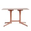 Table CANNES Grosfillex 120x79cm Terracotta / Walnut
