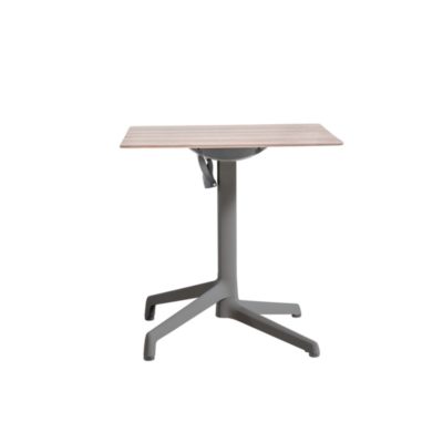 Table CANNES Grosfillex 69x69cm Anthracite / Walnut