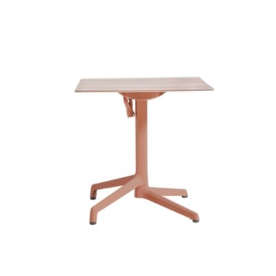 Table CANNES Grosfillex 69x69cm Terracotta / Walnut