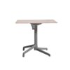 Table CANNES Grosfillex 79x79cm Anthracite / Walnut