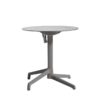 Table CANNES Grosfillex ∅69cm Anthracite/Gris Cryptic rabattable & encastrable