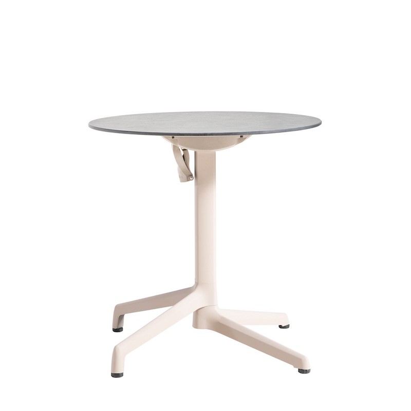 Table CANNES Grosfillex ∅69cm Havane / Gris Cryptic