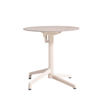 Table CANNES Grosfillex ∅69cm Havane / Walnut