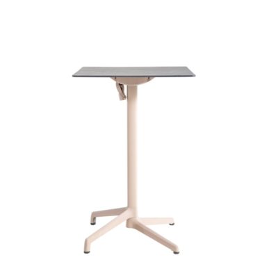 Table haute CANNES Grosfillex 69x69cm Havane / Gris Cryptic