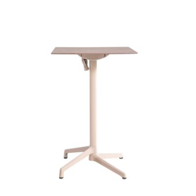 Table haute CANNES Grosfillex 69x69cm Havane / Walnut
