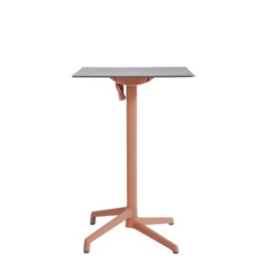 Table haute CANNES Grosfillex 69x69cm Terracotta / Gris Cryptic