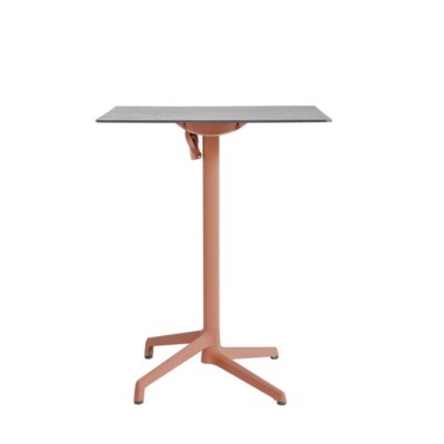 Table haute CANNES Grosfillex 79x79cm Terracotta / Gris Cryptic