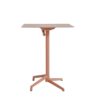Table haute CANNES Grosfillex 79x79cm Terracotta / Walnut