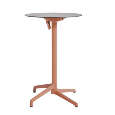 Table haute CANNES Grosfillex ∅69cm Terracotta / Gris Cryptic
