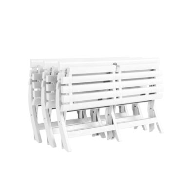 Banc WESTPORT repliable Grosfillex blanc US449004 pliés