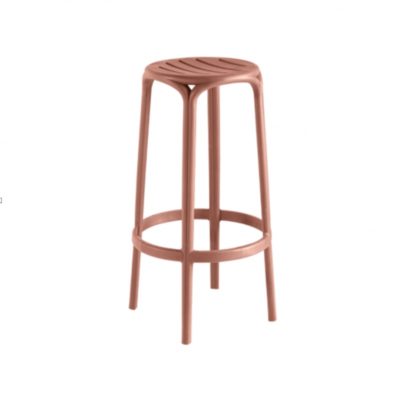 Tabouret de bar CANNES Grosfillex Terracotta