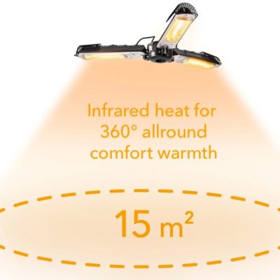 Location chauffage radiant infrarouge 3x700W