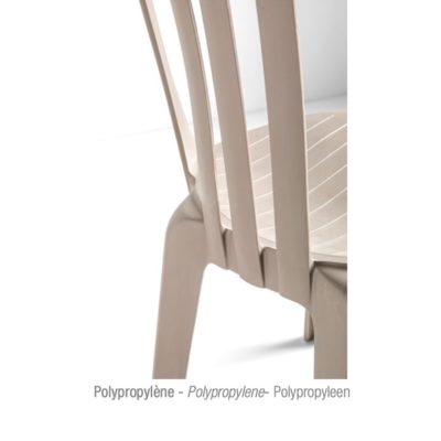 Chaise monobloc MIAMI BISTROT Grosfillex polypropylène