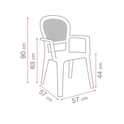 Dimensions Fauteuil MADRAS Grosfillex