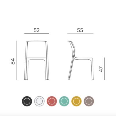 Chaise BIT Nardi dimensions couleur
