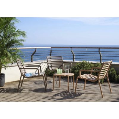 Fauteuils DOGA RELAX table DOGA Nardi Agave espace lounge terrasse mer