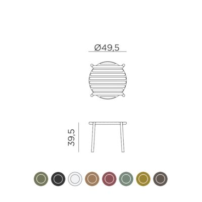 Table basse DOGA Nardi dimensions et couleurs