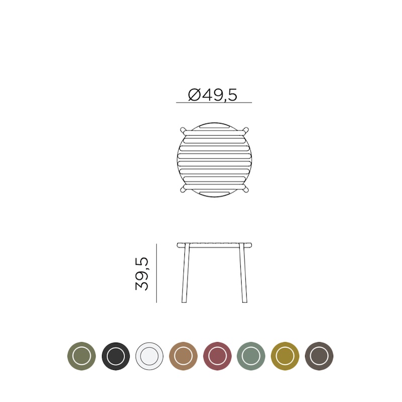Table basse DOGA Nardi dimensions et couleurs